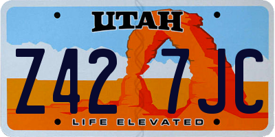 UT license plate Z427JC