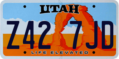 UT license plate Z427JD