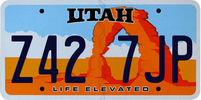 UT license plate Z427JP