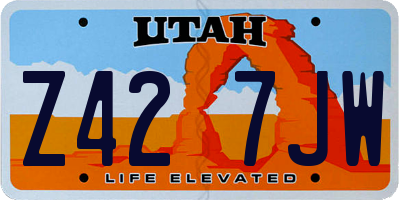 UT license plate Z427JW