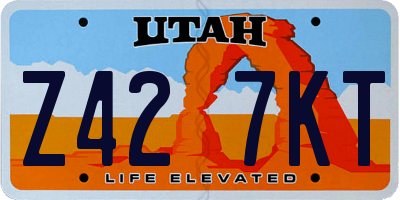 UT license plate Z427KT