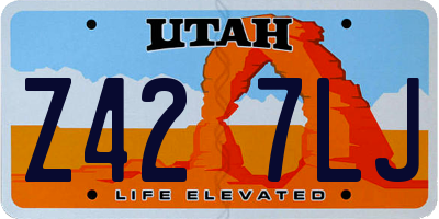 UT license plate Z427LJ