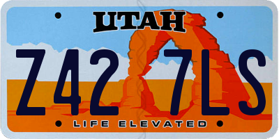 UT license plate Z427LS