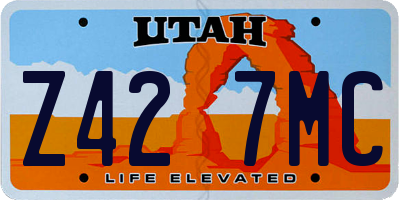 UT license plate Z427MC