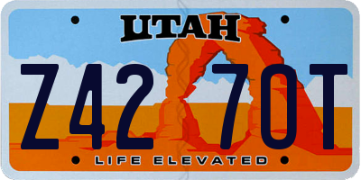 UT license plate Z427OT