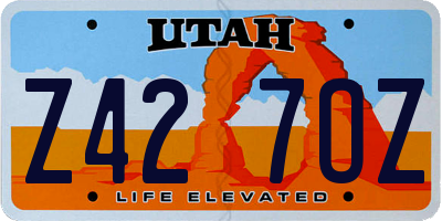 UT license plate Z427OZ