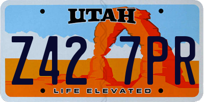 UT license plate Z427PR
