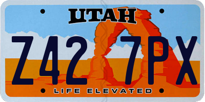 UT license plate Z427PX