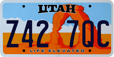 UT license plate Z427QC