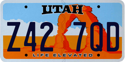 UT license plate Z427QD