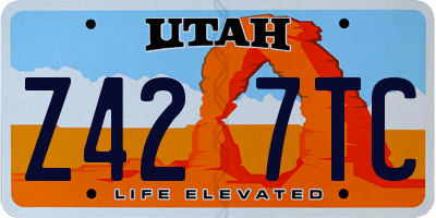UT license plate Z427TC