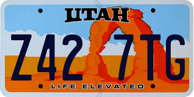 UT license plate Z427TG