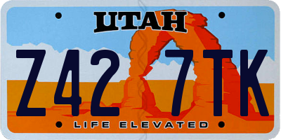 UT license plate Z427TK