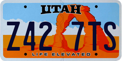 UT license plate Z427TS