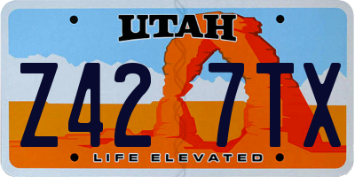UT license plate Z427TX