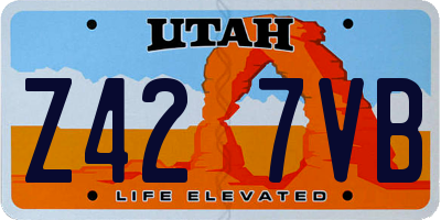UT license plate Z427VB