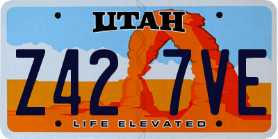 UT license plate Z427VE