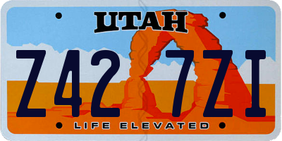 UT license plate Z427ZI