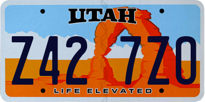 UT license plate Z427ZO