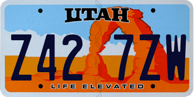 UT license plate Z427ZW