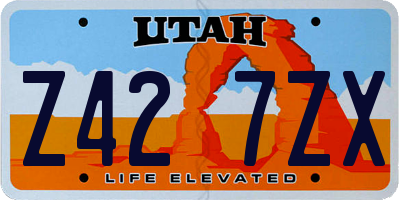 UT license plate Z427ZX