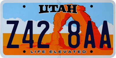 UT license plate Z428AA