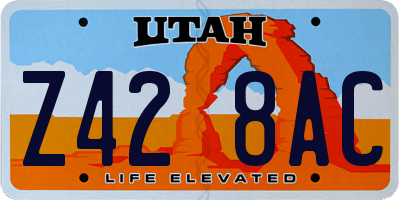 UT license plate Z428AC