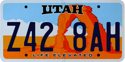 UT license plate Z428AH