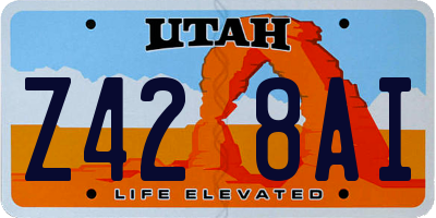 UT license plate Z428AI