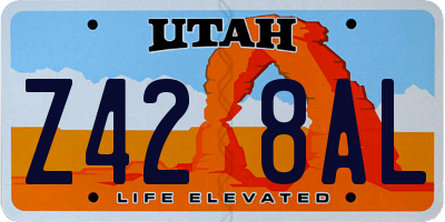 UT license plate Z428AL