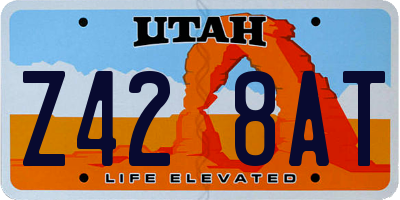 UT license plate Z428AT