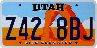 UT license plate Z428BJ