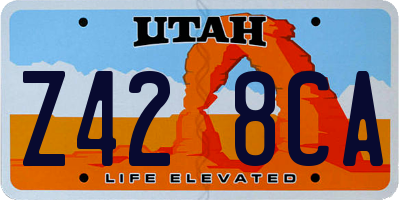 UT license plate Z428CA
