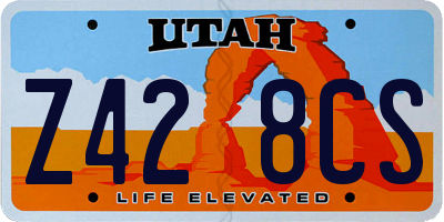 UT license plate Z428CS