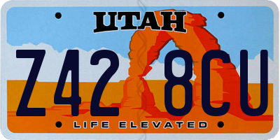 UT license plate Z428CU