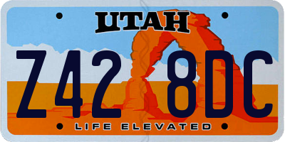 UT license plate Z428DC