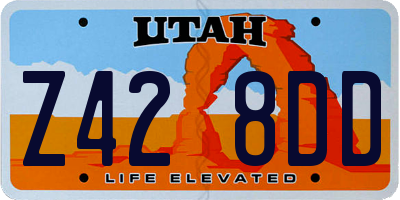 UT license plate Z428DD