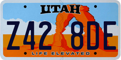 UT license plate Z428DE