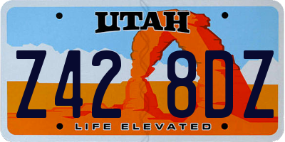 UT license plate Z428DZ