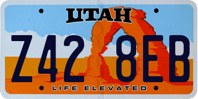 UT license plate Z428EB