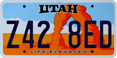 UT license plate Z428ED