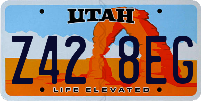 UT license plate Z428EG