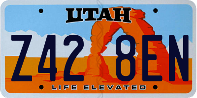 UT license plate Z428EN