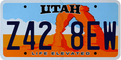 UT license plate Z428EW