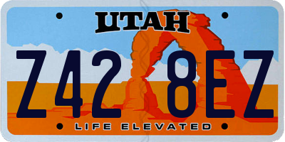 UT license plate Z428EZ