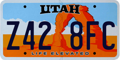 UT license plate Z428FC