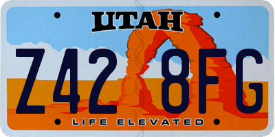 UT license plate Z428FG