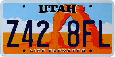 UT license plate Z428FL