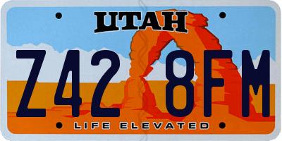 UT license plate Z428FM