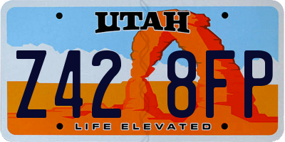 UT license plate Z428FP